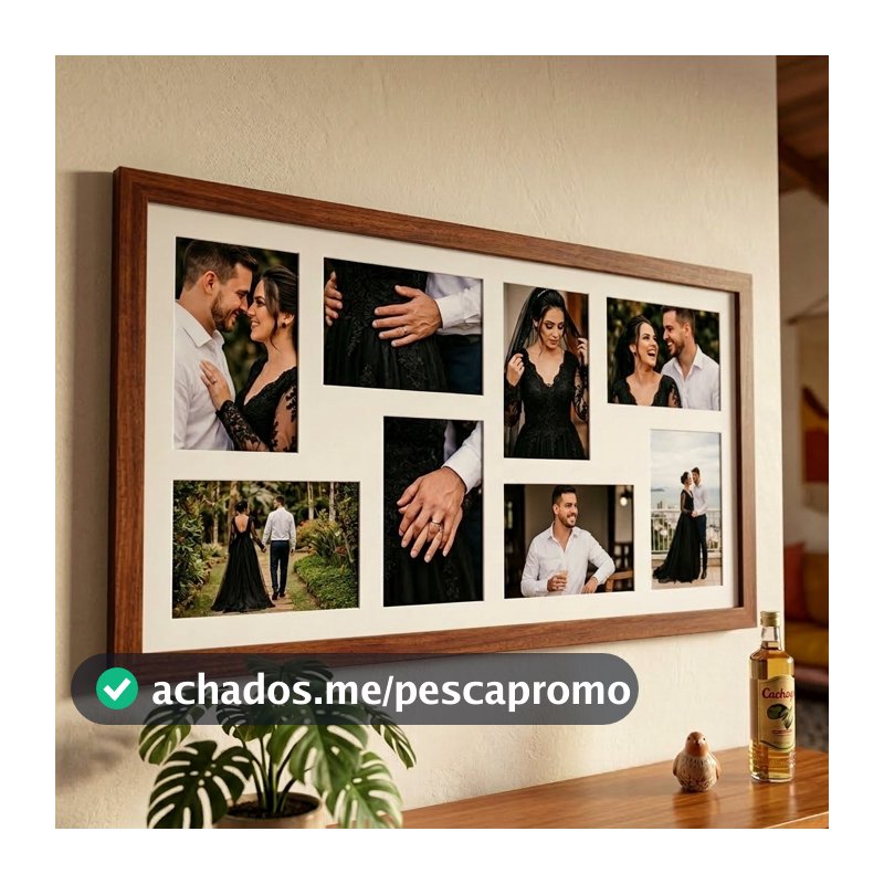 quadros decorativos  8 fotos 10X15 porta retrato decoração elegante de parede escolha o modelo