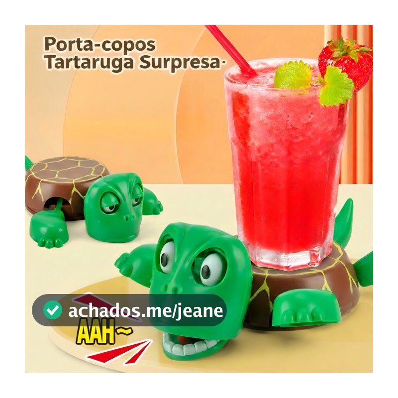 Porta-copos Tartaruga: Linha Premium Divertida
