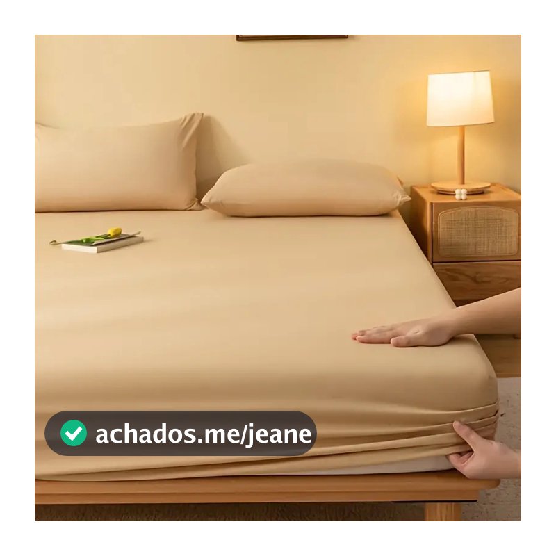 Jogo de cama Solteirol Lençol 02 Peças 400 Fios Cama Micropercal Ponto Palito toque de pêssego não faz bolinha