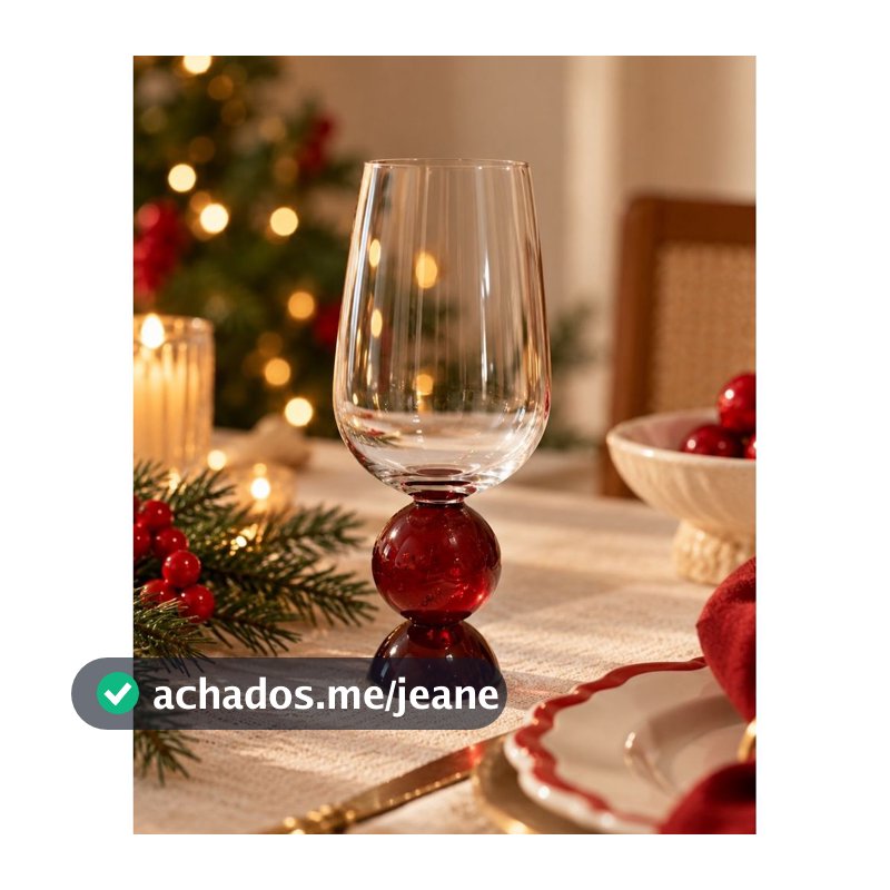Taça Bubble Glass Vermelha - Edição Limitada de Natal