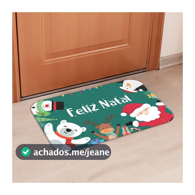 Tapete de Porta Natalino 34x54cm 2mm | Natal, Noel, Decoração | Turminha do Natal