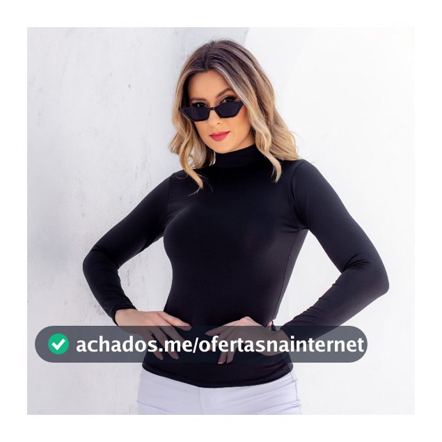 Cacharrel Feminina - Blusa Cacharrel de Manga Longa com Gola Alta - Várias Cores