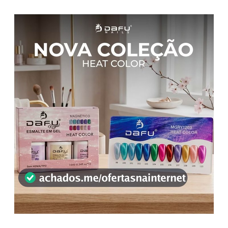Kit Caixa 12 Esmaltes Em Gel Magnetico Heat Color Varias Cores 10 ml