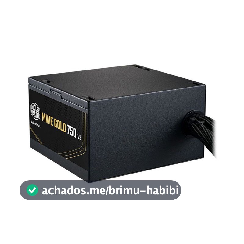 Fonte Cooler Master ATX 3.1 750W MWE Gold 750 V3 PFC Ativo 80 Plus Gold