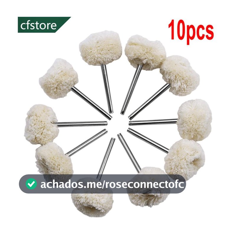 CFSTORE 10 Peças Rodas De Polimento De Fio De Algodão De Lã Escova Almofada Dremel Ferramentas Rotativas A6D4