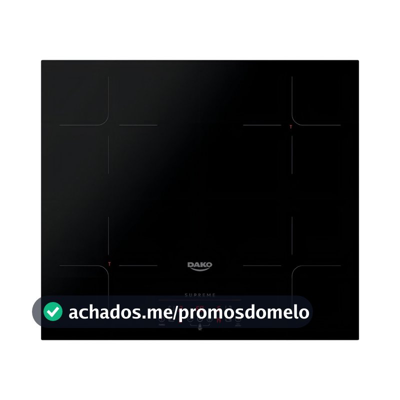 Cooktop De Indução 4 Bocas Dako Supreme Preto 220v