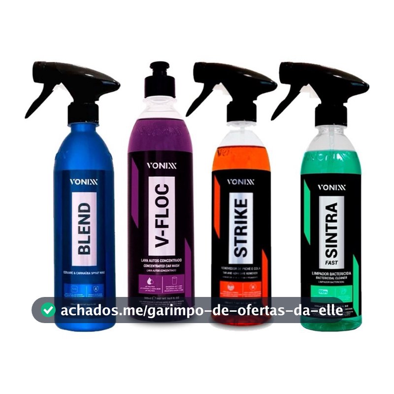 Kit Vonixx Blend Cera V-Floc Shampoo Strike Removedor Sintra Limpeza