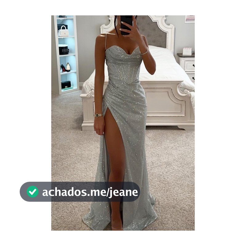 Feminino 2024 Tecido Brilhante Dividido halter Vestido De Festa Longo De Casamento