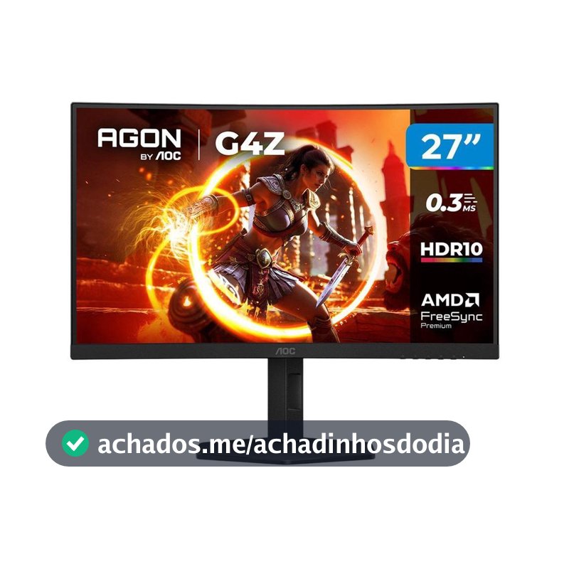 Monitor Gamer Curvo AOC Gaming C27G4Z/P 27" Full HD 300Hz 0,3ms HDMI C27G4Z/P/57