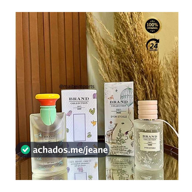Brand Collection Infantil Lançamento Perfume 420, 234 - 25ML - Cheirinho fresco leve Colônia
