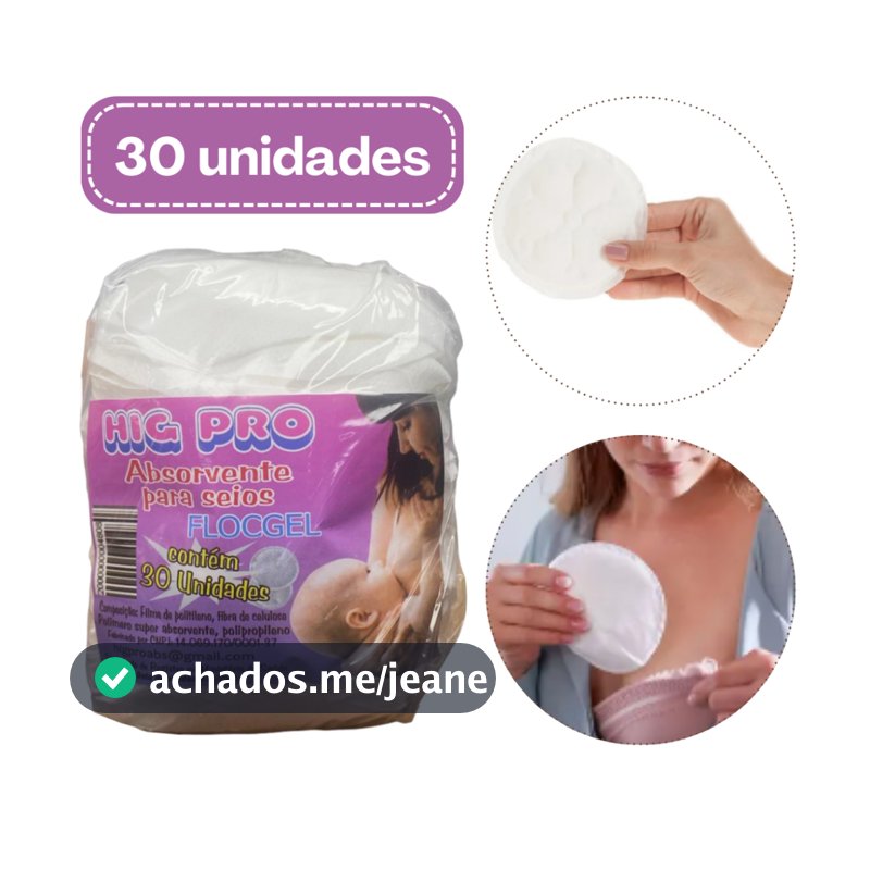 Absorvente De Seios Higpro 30 Unidades  DIA E NOITE