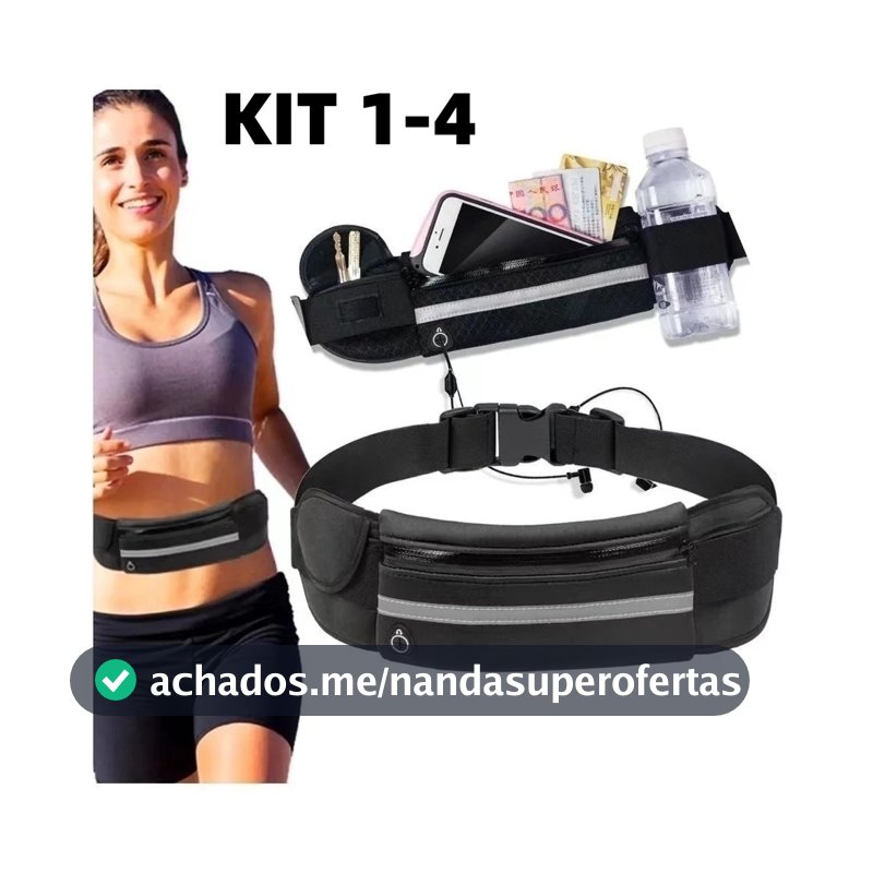 Bolsa Pochete Colorida Unissex Esportiva Sem Volume Compacta Leve impermeável porta celular porta garrafa
