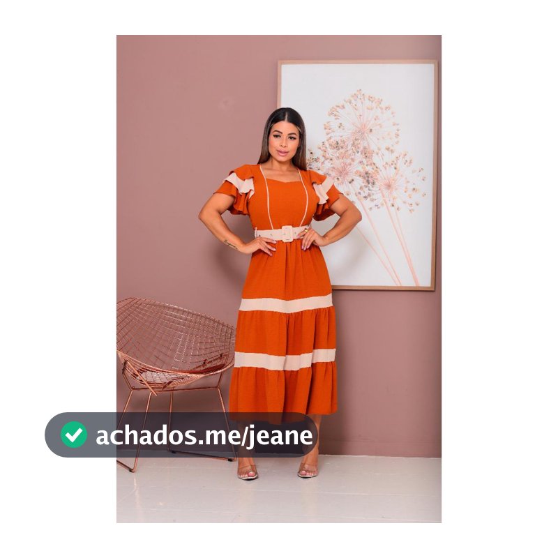Vestido Longo 3 Marias Listrado em Tecido Duna Leve e Soltinho Com Cinto Feito - Evangélico Clássico