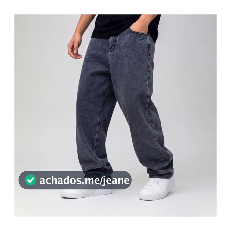 Calça Balão Jeans Masculina Marmorizada Streetwear Larga Baggy Y2K Skatista 36 ao 48