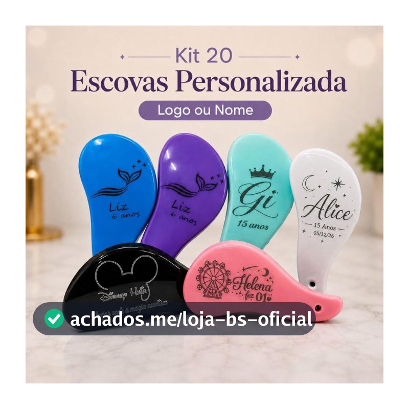 Kit 20 Escovas Mágica Personalizadas ( a  Laser ) Lembrancinha LER DESCRIÇÃO