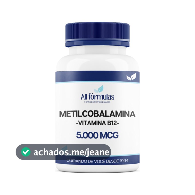 Vitamina B12 Metilcobalamina 5.000mcg - 60, 120, 180 Cápsulas