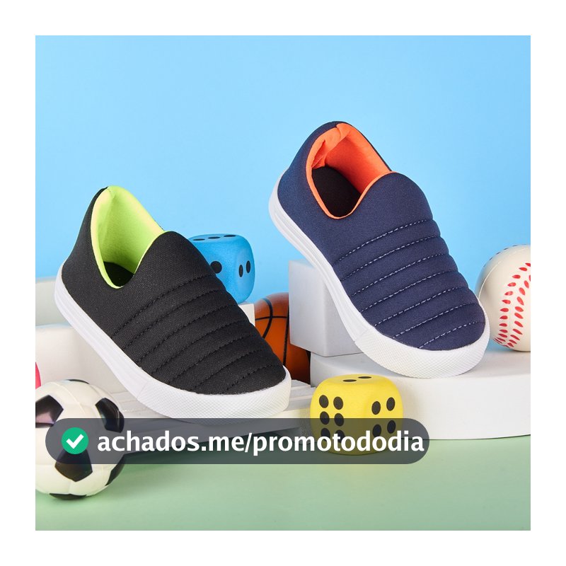 Kit 2 ParesTênis Meia Calce Fácil Casual Confortável Menino Menina Escolar