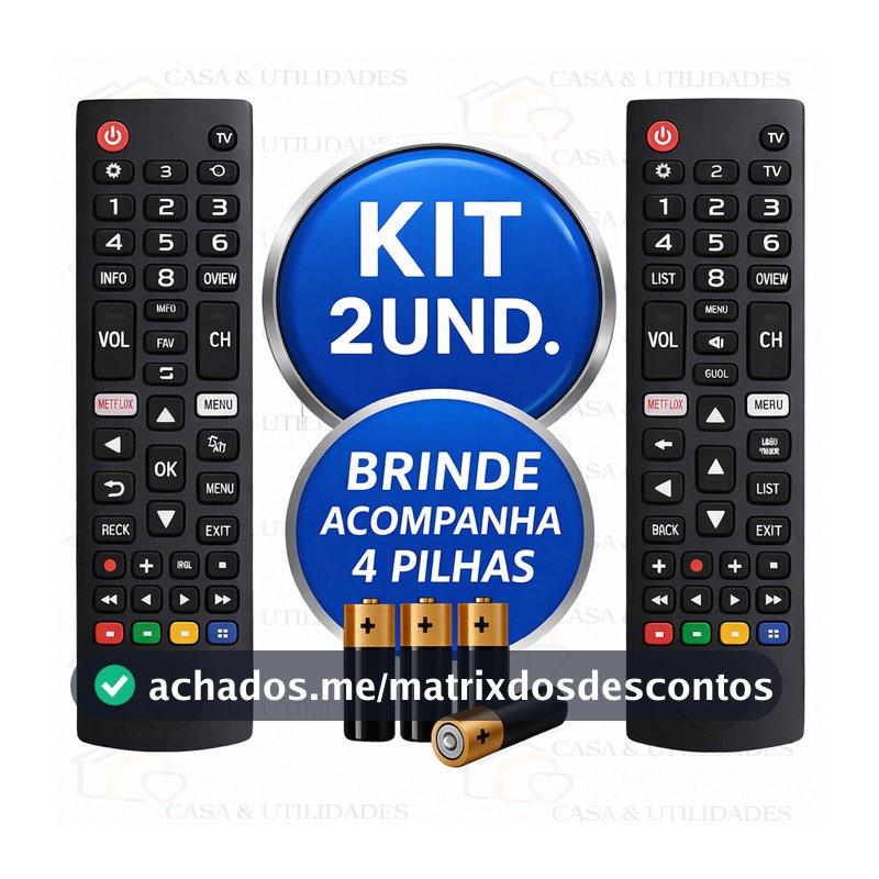 Kit  Controle Remoto LG Smart TV  Compatível LCD LED HDTV UHD OLED 3D 4K