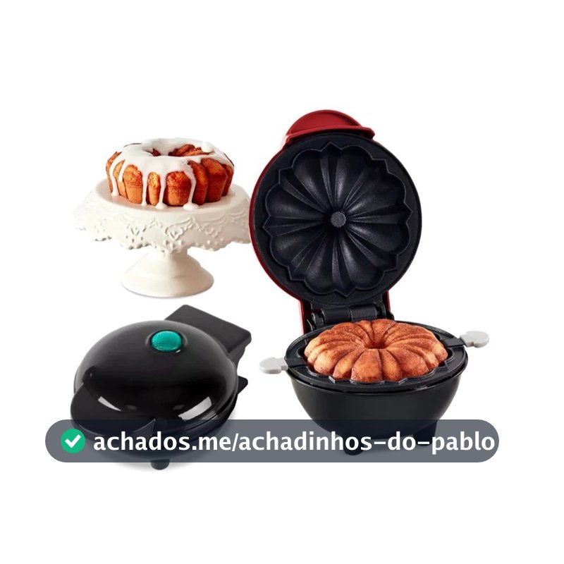Mini Máquina Elétrica para Assar Bolos Antiaderente - Faz Quiche, Ovos e Bolos 110v  NGJ