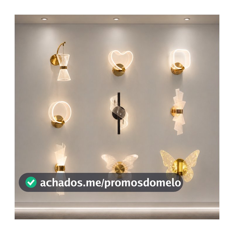 Arandela LED de Parede Estilo Nórdico Moderna e Minimalista Luz Ambiente para Quarto Decoração