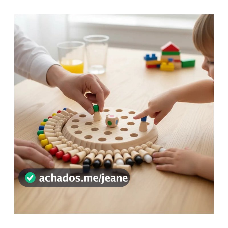 Jogo De Memória Infantil Madeira C/ Dado Educativo Montessori Criança Coordenação Motora Raciocínio
