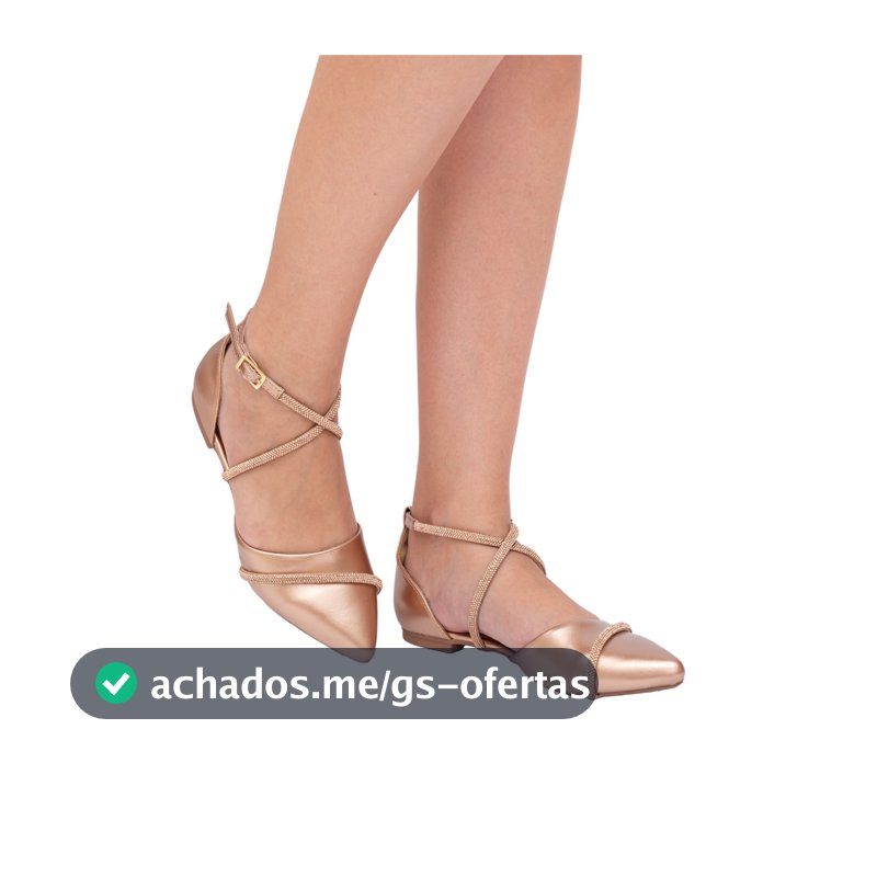 Sapatilha Salomé Rasteira Sandália Feminina Slingback Adulta Com Strass