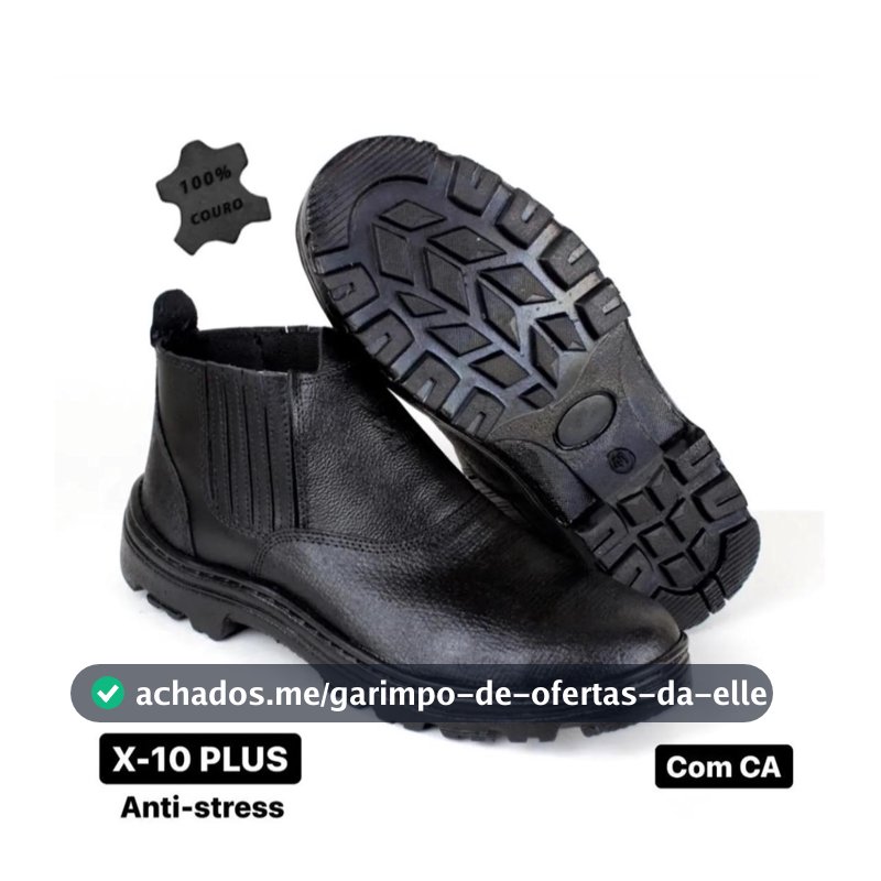 Butina,  Botina, Bota de Segurança em Couro Seguranca