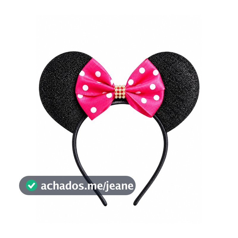 Tiara Minnie Laço Rosa Pink Com Brilhos No EVA Festas Fantasias Escola Passeios Novos