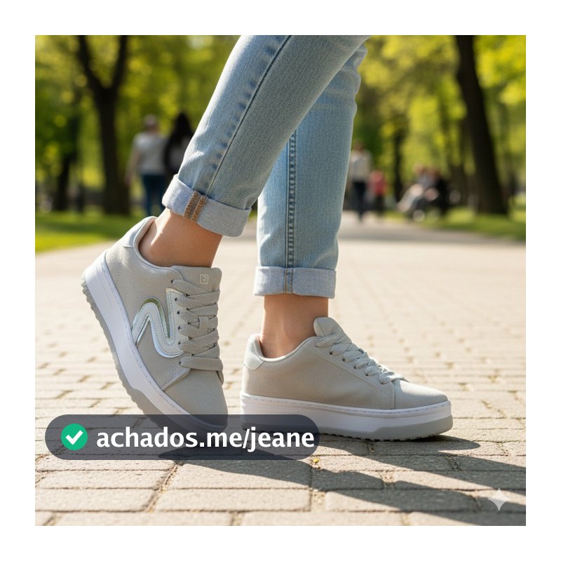 Tênis Ramarim Feminino Casual Flatform Camurça Original Metais Elegante Moda