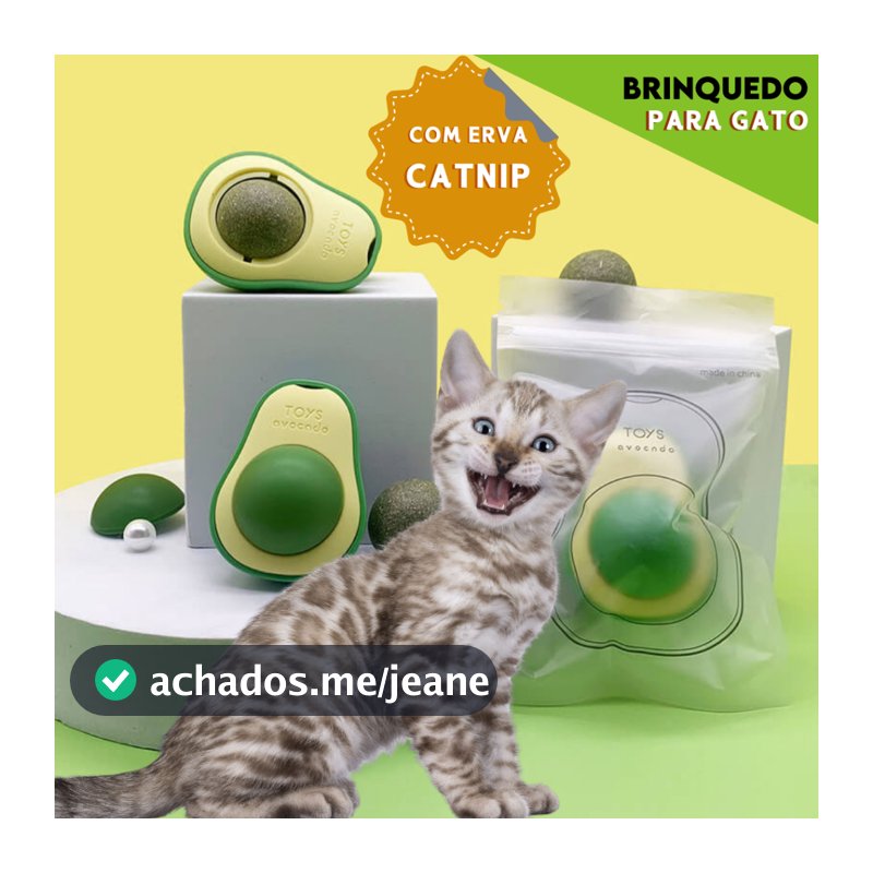 Brinquedo De Abacate Com Catnip Para Gatos - Nosso Lar