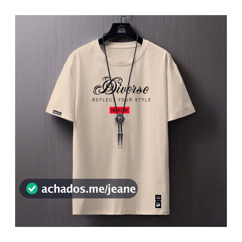 Camiseta Masculina New Day Masculina Street Wear Manfinity  T-Shirt Camisa 100% Algodão