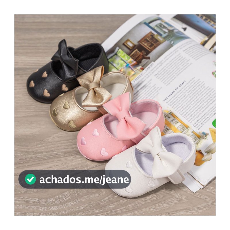 Sapatos De Couro PU Para Bebês Meninas , Princesa Com Sola Macia De Arco , Primeiros Caminhantes Primavera E Outono