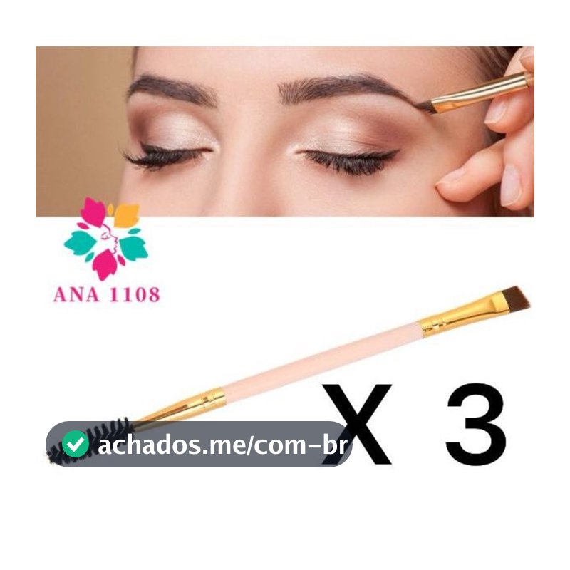 Conjunto De Pincéis De Maquiagem De Ponta Dupla Para Sombra, Sobrancelha