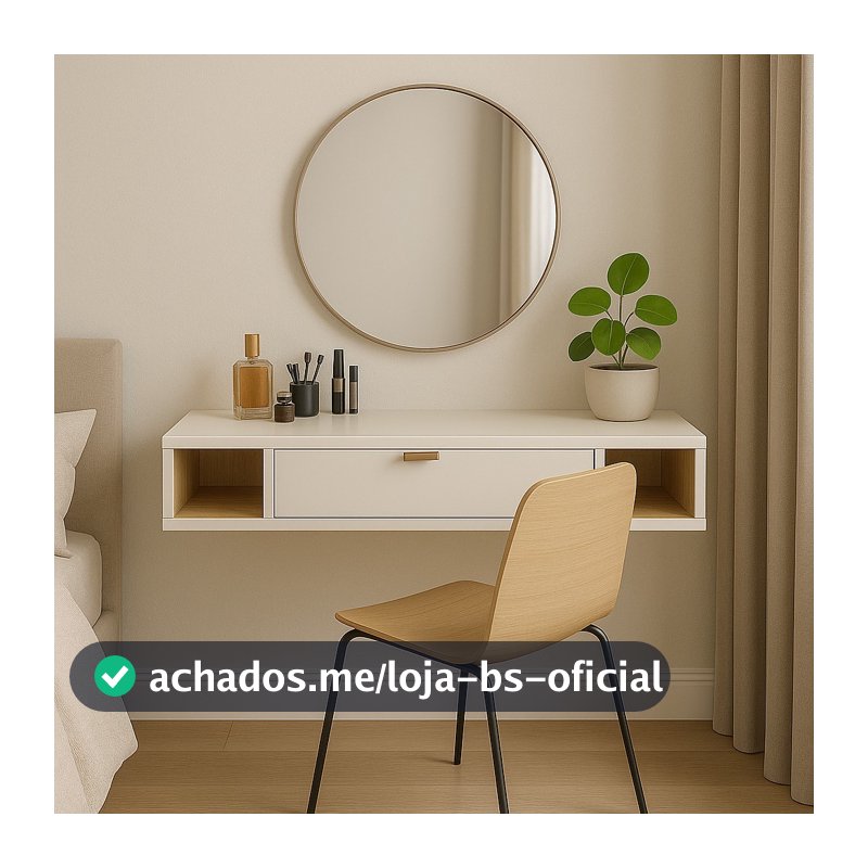 Penteadeira Versatta Suspensa Moderna para Quarto e Maquiagem