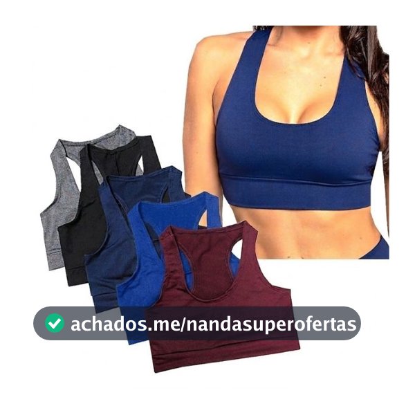 Kit 5 ou 2 Top Fitness Treino Feminino Academia Nadador Roupas Esportivas