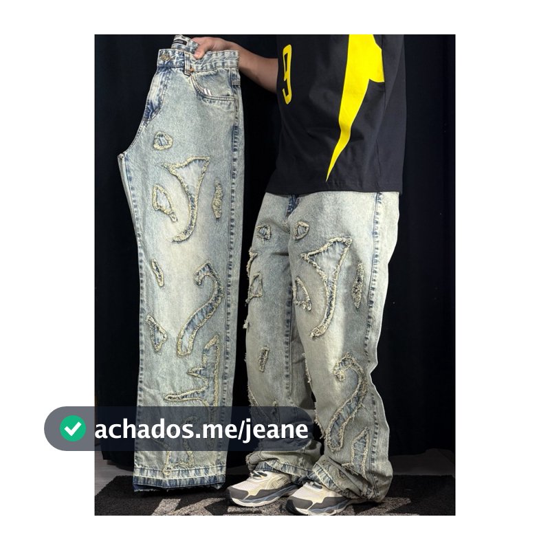 Calça Jeans Baggy Tribal Dirty