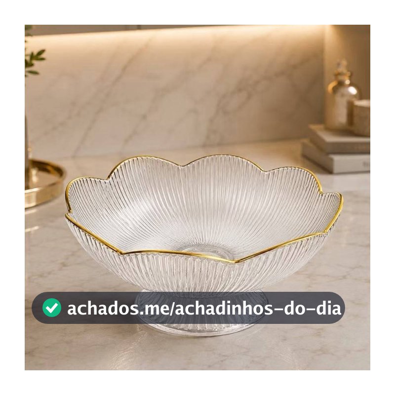 Fruteira Transparente Grande Decorativa Para Frutas Mesa Posta Centro de Mesa Acrilico
