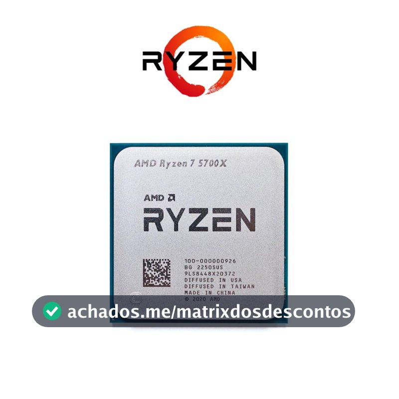 5700x Processador Ryzen 7 5700x 3.4ghz (4.6ghz Max) - Novo S/Box