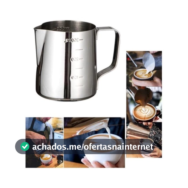 Jarra Leiteira Latte Art Aço Inox 350ml/600ml Café Cafeteria Cremeira Pitcher Leiteira Para Café Barista