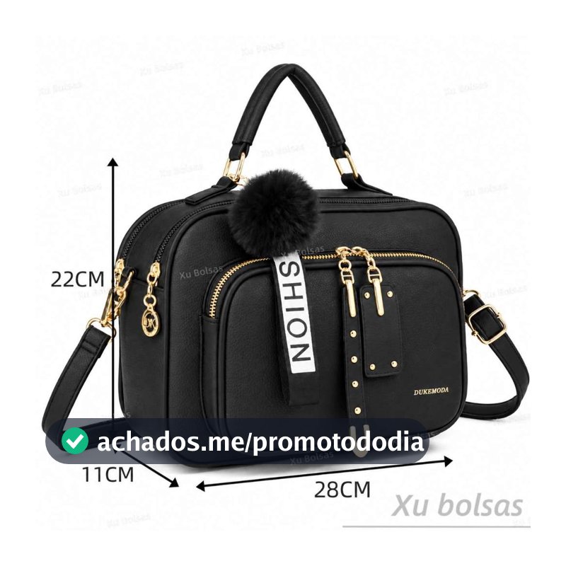 Bolsa Feminina Com Chaveiro Pompom Tira Colo Faixa de Mão De Couro Tranversal DEC6012#