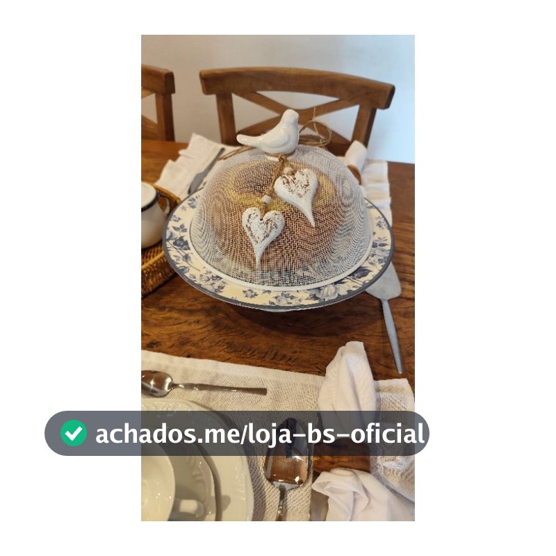 Boleira florida azul com pé de porcelana 💙