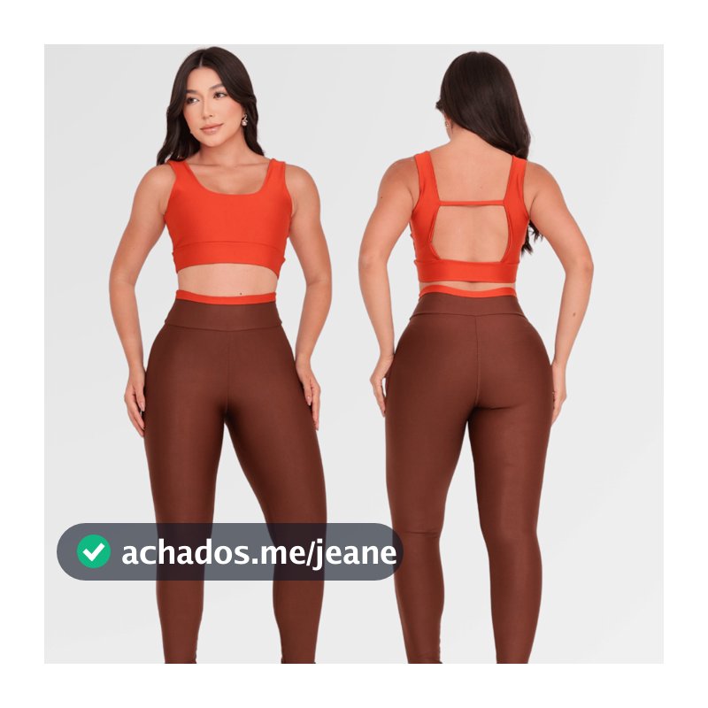 Conjunto Fitness de Academia Feminino Bicolor Calça Legging Top Alça Tubular Reforçado