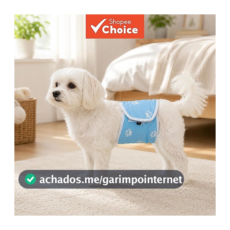 Fralda Masculina Para Cachorro Lavável Uso Interno , Reciclável Barriga De