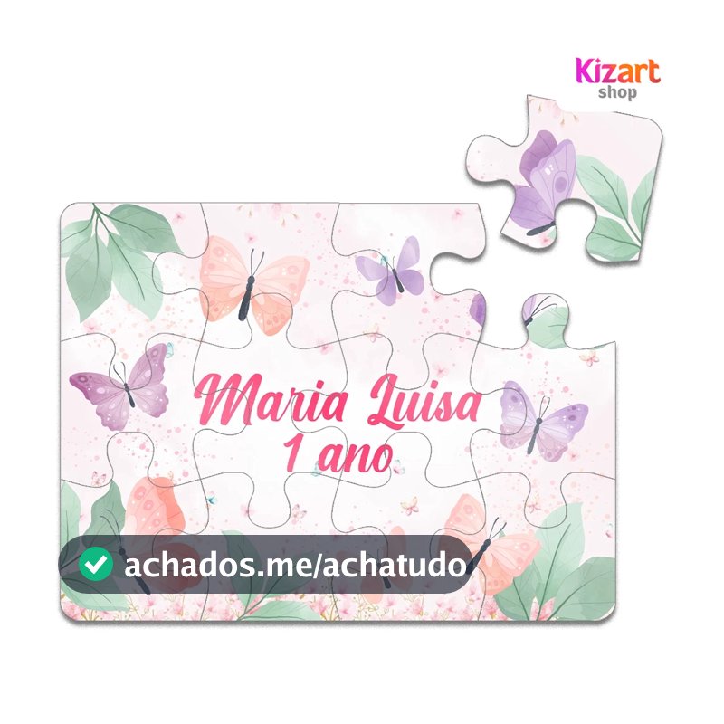 10 Quebra Cabeça Personalizado Jardim Das Borboletas Qualquer Tema Festa Infantil Lembrancinha De Festa
