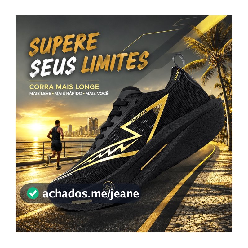 CHUNTA Tênis Corrida placa carbono Preto Maratona Unissex Amortecimento Leve Respirável Esportivo