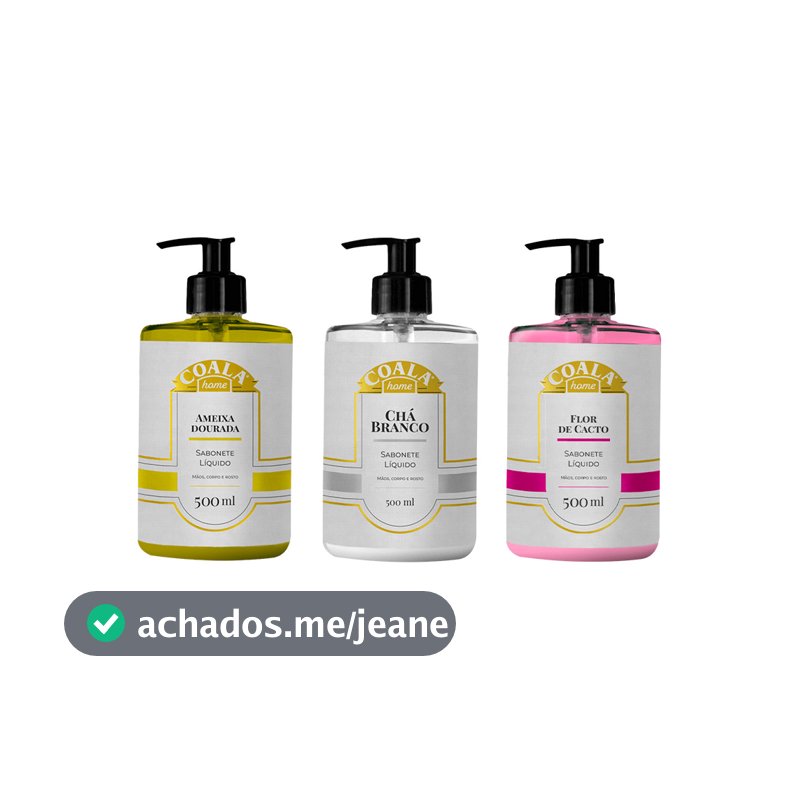 Kit  3 Sabonetes Coala Home Ameixa Dourada +Chá Branco + Flor de Cacto