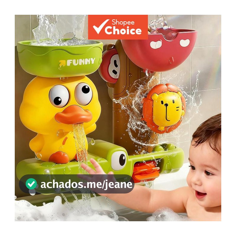 Conjunto de Brinquedos de Banho para Bebê Pato Fofo, Brinquedos Interativos de Spray de Água para Crianças Pequenas,