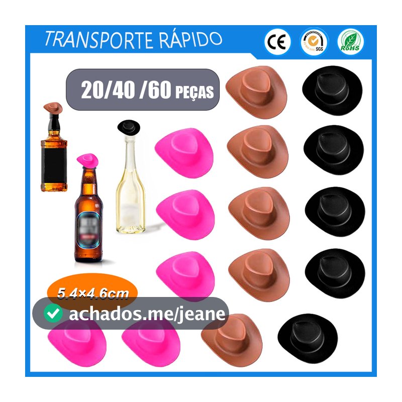20/40/60 peças de plástico Mini Cowboy chapéu boneca decoração chapéu decoração de festa em casa