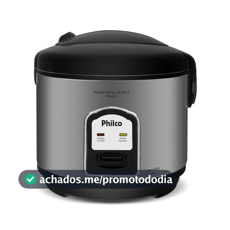 Panela de Arroz Elétrica Philco 5 Xícaras 1,6L PPAE01