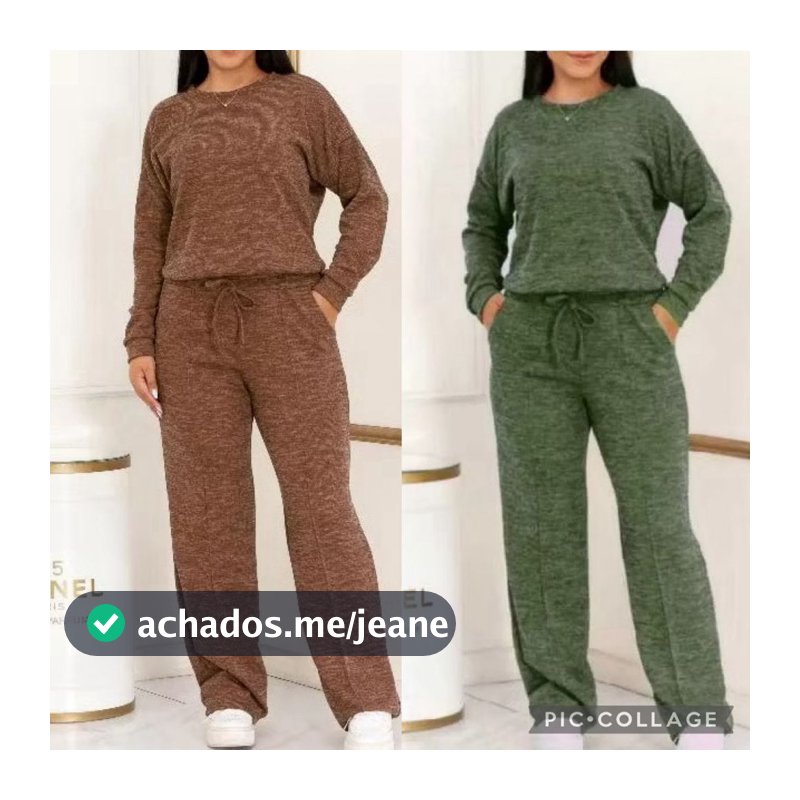 CONJUNTO Feminino Ribi Canelado Moda 2026